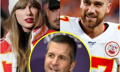 Ravens coach John Harbaugh hopes Travis Kelce proposes to Taylor Swift and RETIRES from the NFL ‘pretty soon’ causing outrage among NFL fans.