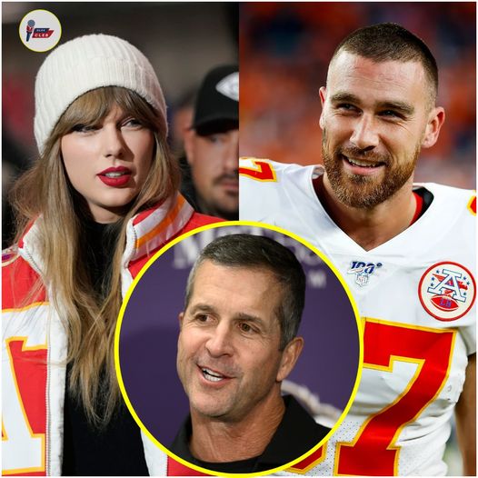 Ravens coach John Harbaugh hopes Travis Kelce proposes to Taylor Swift and RETIRES from the NFL ‘pretty soon’ causing outrage among NFL fans.