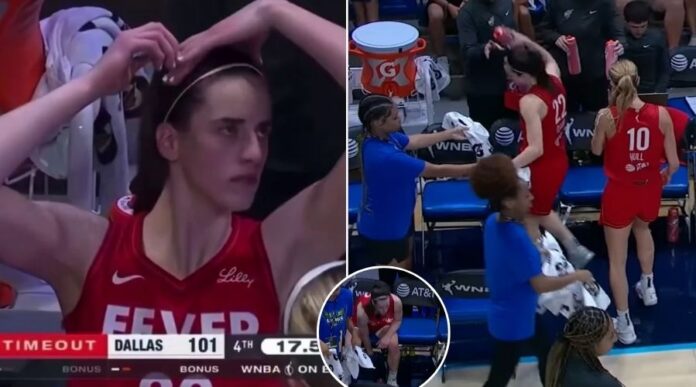 Catlin Clark is getting ‘KICKED OUT’ of Indiana Fever Team after her Recent BAD ATTITUDE at the recent Indiana Fever VS Dallas Wings Game, Watch Video of the Incident that caused this decision: As she slams her water bottle on the floor in front of teammate, and her negative remark during the last Timeout… Is this a bad attitude by Caitlin Clark?