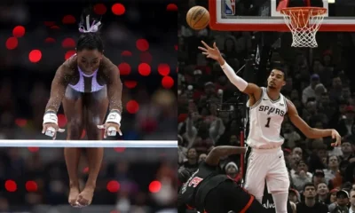 Simone Biles Broke High Jump World Record? Jumping Over NBA’s Tallest Victor Wembanyama, Gymnastics GOAT Soars in Track and Field