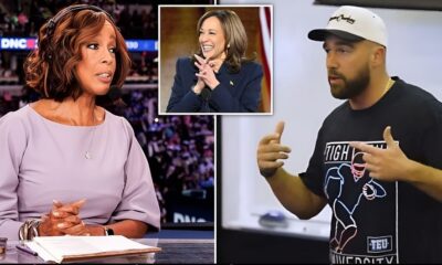 CBS' Gayle King hints Travis Kelce will appear at the DNC after claiming Chiefs star contacted Kamala Harris - before her co-hosts point out the one crucial detail she missed