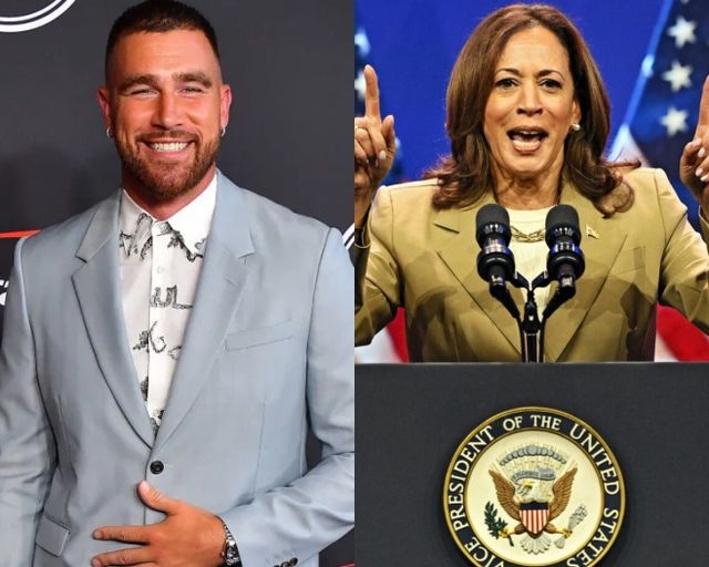 “Kamala Harris Left Hanging: Travis Kelce’s Surprising DNC No-Show Ignites Heated Debate”